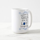 Oils Are My Love Language Mug Navy/Blue Koffiemok (Voorkant rechts)