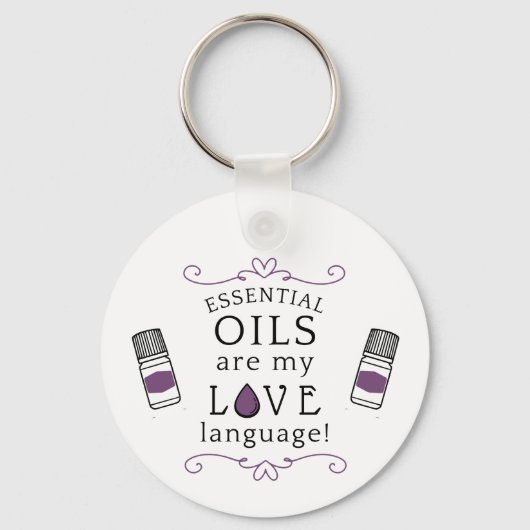 Oils are My Love Language Purple Sleutelhanger (Achterkant)