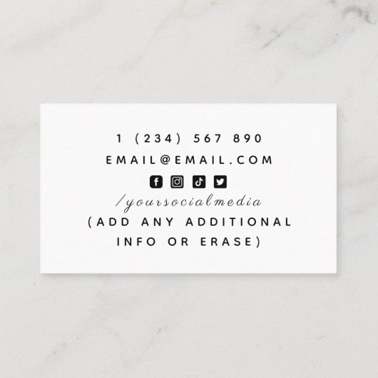 Oils Specialist Magic Potion Classic Black & White Visitekaartje (Achterkant)