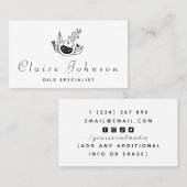 Oils Specialist Magic Potion Classic Black & White Visitekaartje (Voorkant / Achterkant)