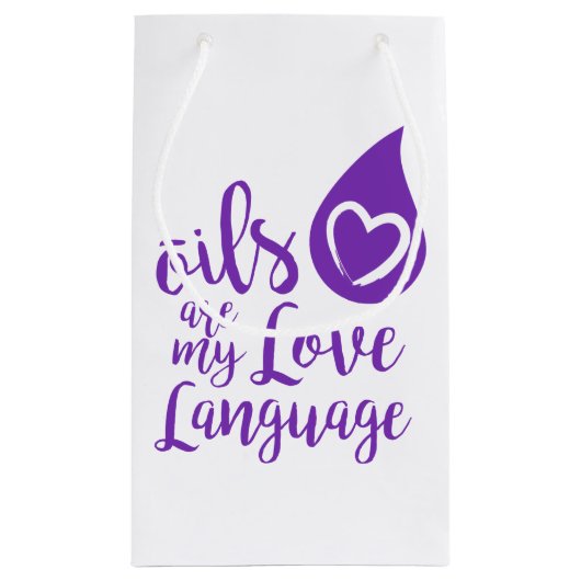 Oils zijn mijn Love Language Gift Bag - klein Klein Cadeauzakje (Achterkant)