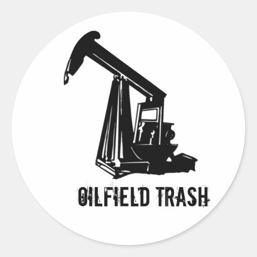 OILWELL5, Oilfield Trash Ronde Sticker (Voorkant)