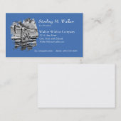 Oilwell Pumping Unit zwart-wit (Splash) Visitekaartje (Voorkant / Achterkant)