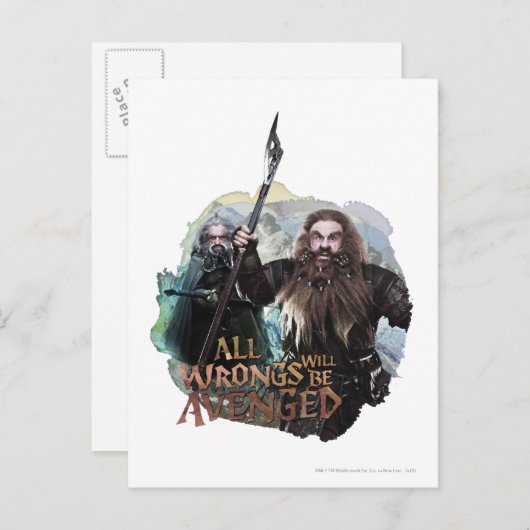 Oin en Gloin Briefkaart (Voorkant / Achterkant)