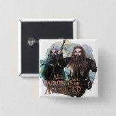 Oin en Gloin Vierkante Button 5,1 Cm (Voorkant /achterkant)