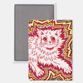 Oingo Boingo psychedelic cat magnet (Voorkant / Achterkant)