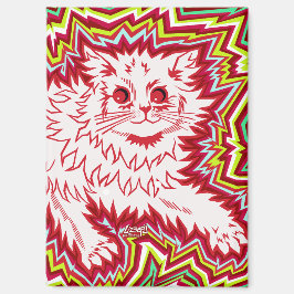 Oingo Boingo psychedelic cat magnet