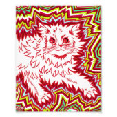 Oingo Boingo psychedelic cat print Foto Afdruk (Voorkant)