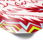 Oingo Boingo psychedelic cat print (variations) Foto Afdruk (Hoek)