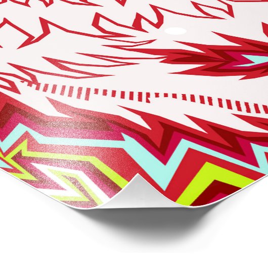 Oingo Boingo psychedelic cat print (variations) Foto Afdruk (Hoek)