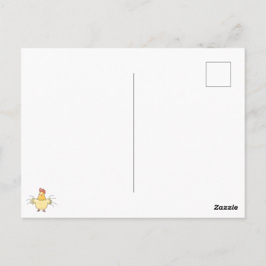 Oink Baa Cluck Moo Kind Birthday Invite Briefkaart (Achterkant)