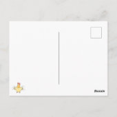 Oink Baa Cluck Moo Uitnodigingskaart voor kinderve Briefkaart (Achterkant)