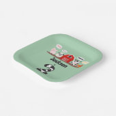 Oink Baa Moo 2e Verjaardag Boerderij Dier Kinderen Papieren Bordje (Gebogen)