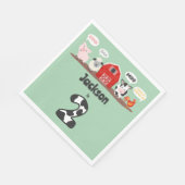 Oink Baa Moo 2e Verjaardag Boerderij Dier Kinderen Servet (Hoek)