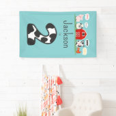 Oink Baa Moo 2e Verjaardag Boerderij Dier Kinderen Spandoek (Insitu)