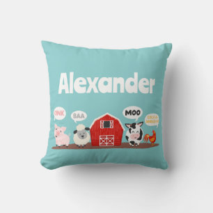 Oink Baa Moo Boerderij Dier Schattig Persoonlijk Kussen