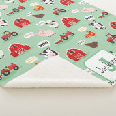 Oink Baa Moo Boerderij Dier Schattige Kind Sherpa Deken (3/4)