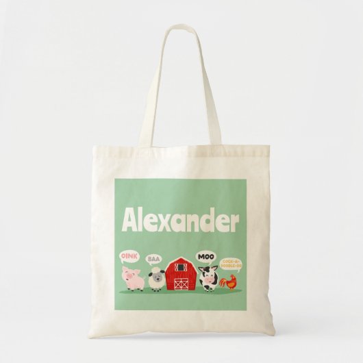 Oink Baa Moo Boerderij Dier Schattige Kind Tote Bag (Voorkant)