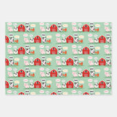 Oink Baa Moo Cock-a-doodle-do Boerderij Verjaardag Inpakpapier Vel (Voorkant 2)