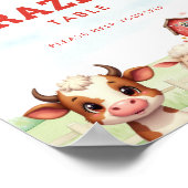 Oink Baa Moo Cute Farm Animals Food Table Sign Poster (Hoek)