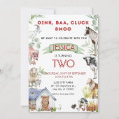 Oink Baa Moo Cute Farm Animals Kaart (Voorkant)
