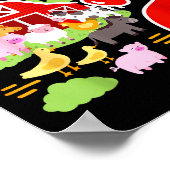 Oink Baa Moo I'm 2 Farm Animals 2nd Birthday Two Y Poster (Hoek)