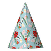 Oink Baa Moo Schuur Boerderij Verjaardag Kinderen Feesthoedjes (Achterkant)