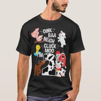 Oink Baa Neigh Cluck Moo Im 2 jaar oud Far T-shirt
