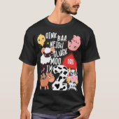 Oink Baa Neigh Cluck Moo In Twee Boer Verjaardag F T-shirt (Voorkant)