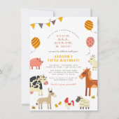 Oink Baa Quack Moo Cute Farm Animals Kaart (Voorkant)