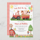 Oink Baa Quack Moo Farm Animals Birthday Kaart (Voorkant / Achterkant)