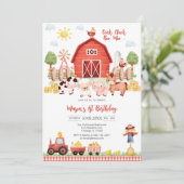 Oink Baa Quack Moo Farm Animals Birthday Kaart (Staand voorkant)