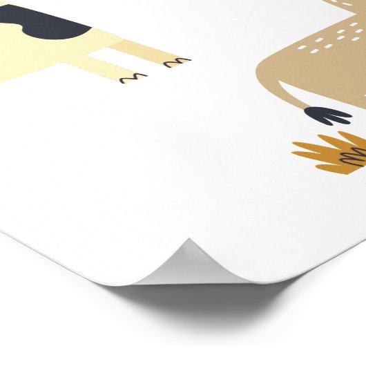 Oink Baa Quack Moo Farm Animals Poster (Hoek)