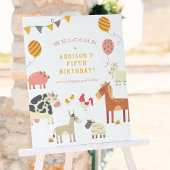 Oink Baa Quack Moo Farm Animals Poster