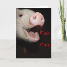 Oink betekent Ik hou van je, Varken Moederdag Kaar Kaart