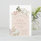 Oink Cluck Baa Moo Barnyard Verjaardag Kaart (Staand voorkant)