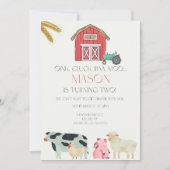 Oink Cluck Baa Moo Digitale Uitnodiging (Voorkant)