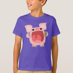 "OINK!!!" Cute Cartoon Varken Kinderen T-shirt