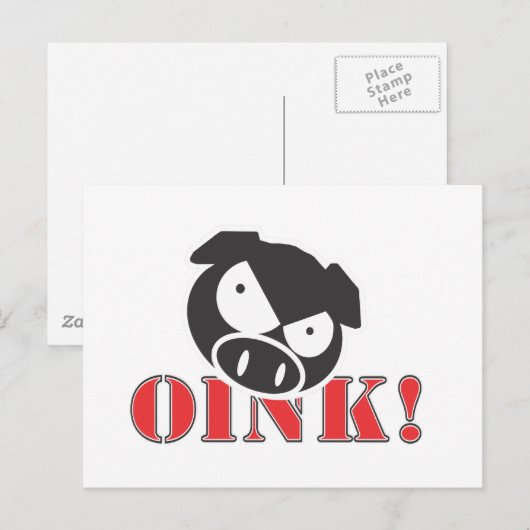 OINK_GraphicReversed Briefkaart (Voorkant / Achterkant)