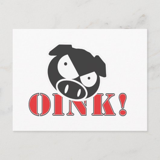 OINK_GraphicReversed Briefkaart (Voorkant)