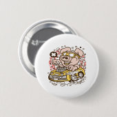 Oink Hotrod Ronde Button 5,7 Cm (Voorkant /achterkant)
