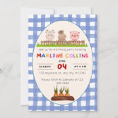 Oink & Moo Schattige Boerderij tweede verjaardag u Kaart (Achterkant)