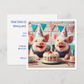 Oink! Oink! Alle feestbeesten bellen, varken uitno Kaart (Voorkant / Achterkant)