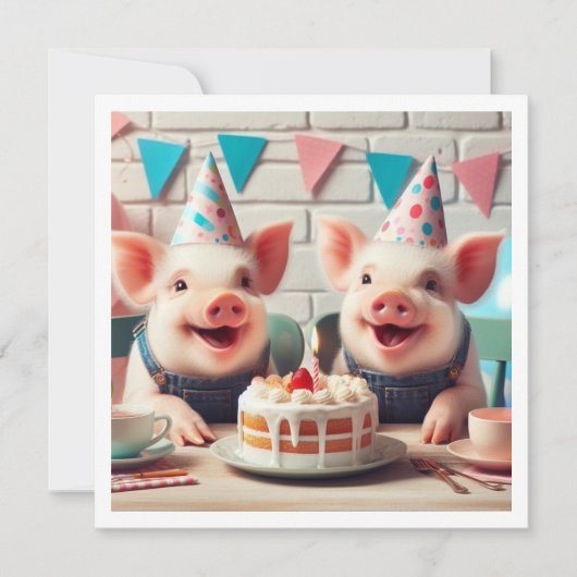 Oink! Oink! Alle feestbeesten bellen, varken uitno Kaart (Voorkant)