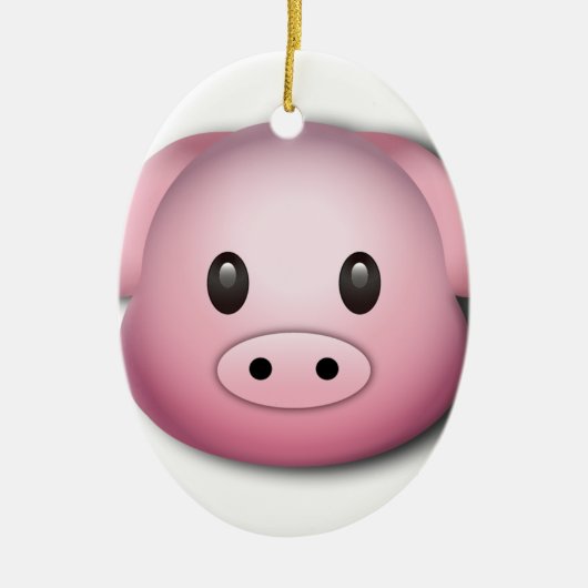 Oink Oink Cute Pig Keramisch Ornament (Voorkant)