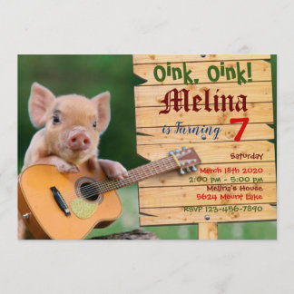 Oink, Oink! uitnodiging voor een gitaarvarken
