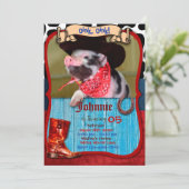 Oink Oink - Uitnodiging voor varkens (Staand voorkant)