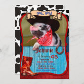 Oink Oink - Uitnodiging voor varkens (Voorkant / Achterkant)