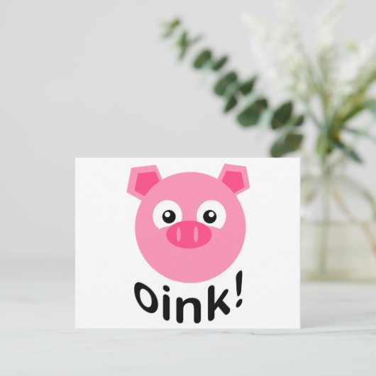 Oink! PIg Briefkaart (Staand voorkant)