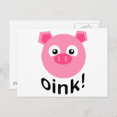 Oink! PIg Briefkaart (Voorkant / Achterkant)